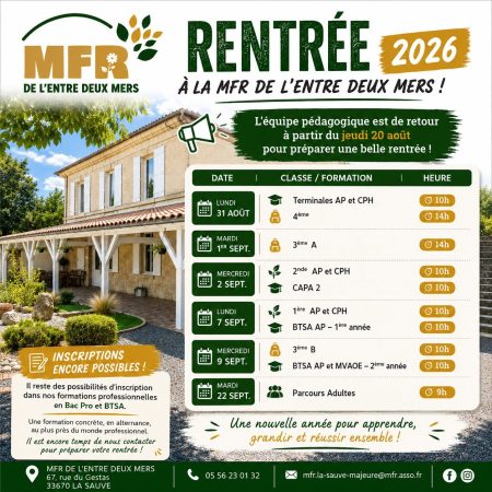 infos rentrée